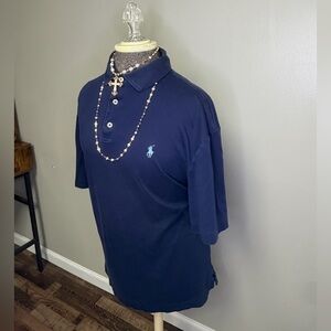 Polo by Ralph Lauren Men's Dark Blue Polo Shirt